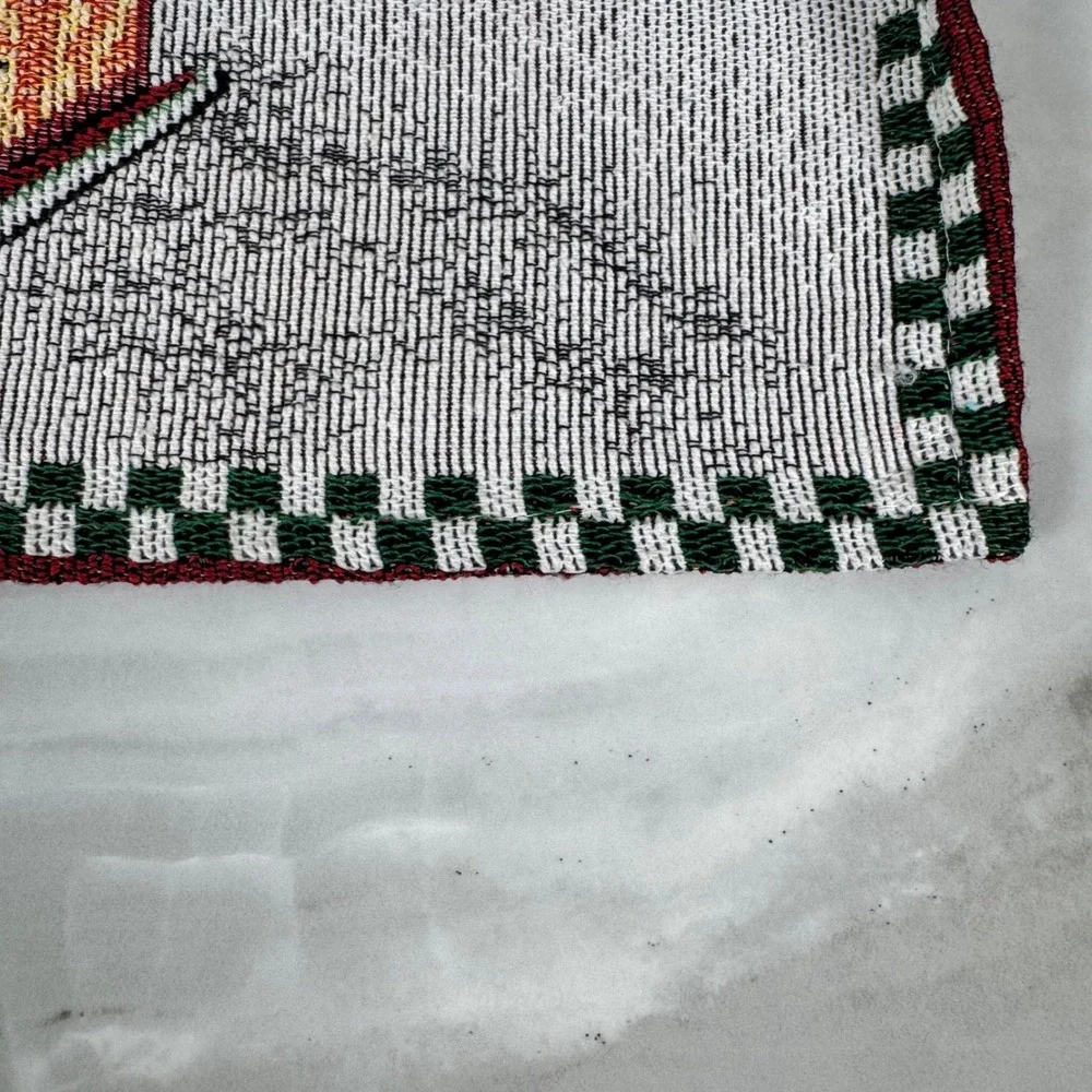 Set of 4 Merry Christmas Tapestry Placemats Santa Snowman Gifts Holiday‎ Festive
